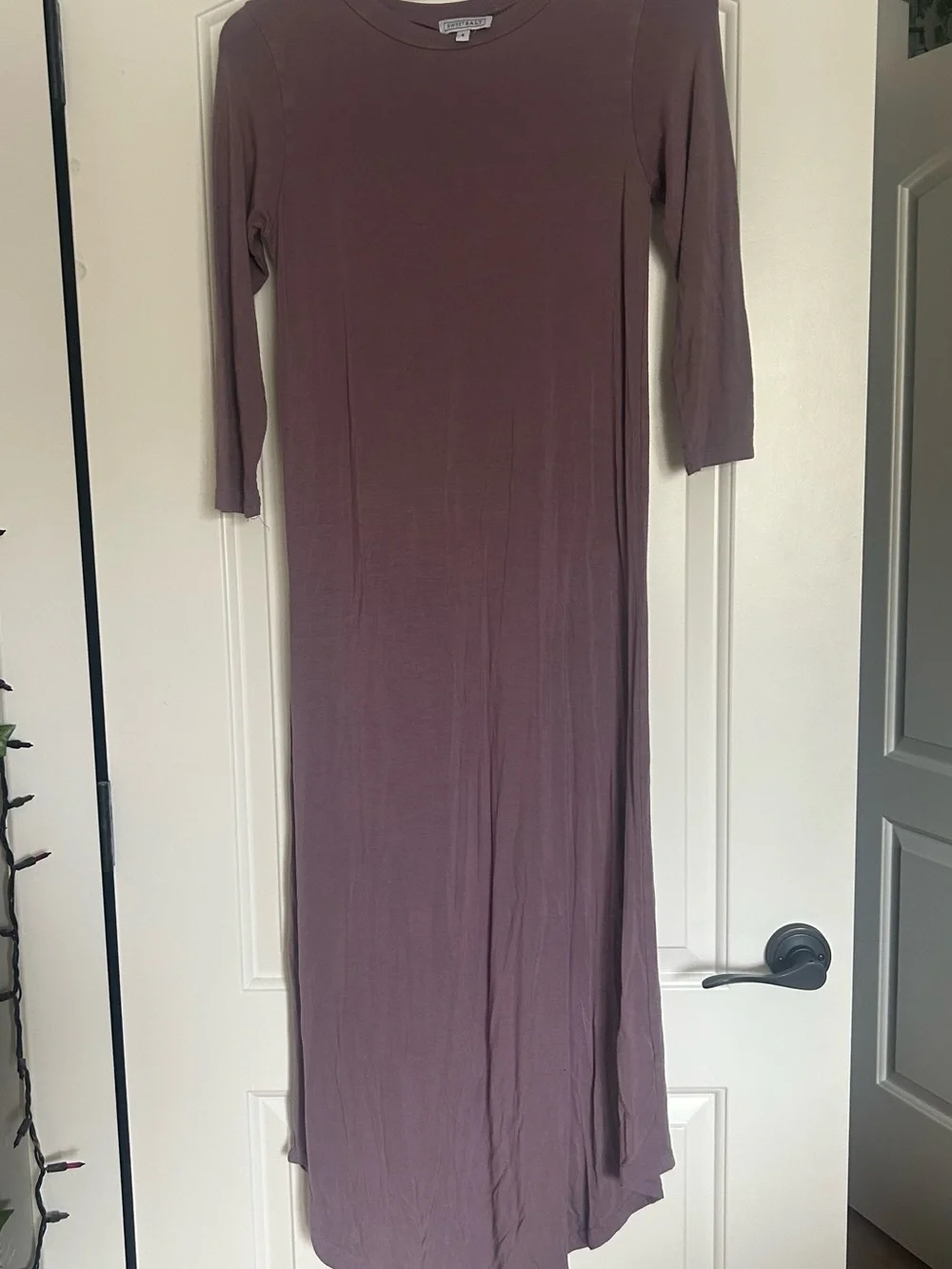 Wilfred Mauve-Taupe Long Sleeve Maxi Dress